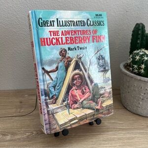 Vintage Huckleberry Finn Great Illustrated Classics HC 1990 Mark Twain Baronet
